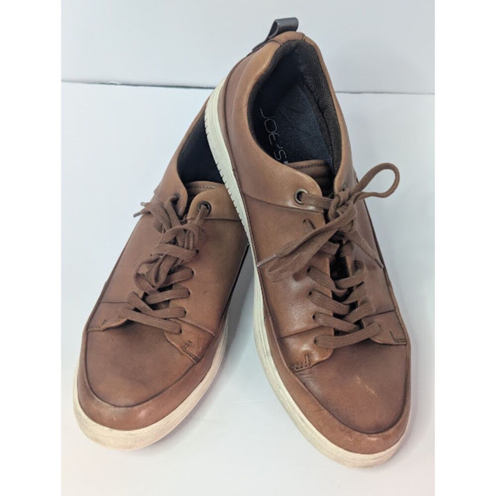 Joe’s Jeans Brown Leather Low Top Sneakers Men’s Size 9 Casual Shoes